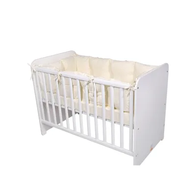 Lorelli Babybett-Nestchen 4-teilig rundum, Babybett 120 x 60 cm, 100% Baumwolle beige