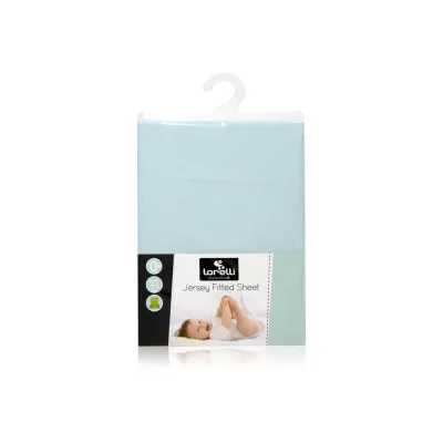 Lorelli Babybett Spannbetttuch Jersey 120 x 60 cm Bettlaken Babybetten, waschbar blau