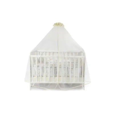 Lorelli Babybetthimmel, Baldachin 480 x 150 cm Insektenschutz Babybett Laufstall beige