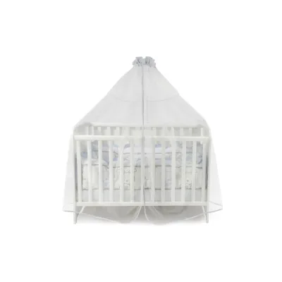 Lorelli Babybetthimmel, Baldachin 480 x 150 cm Insektenschutz Babybett Laufstall blau