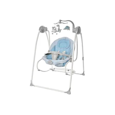 Lorelli Babywippe elektrisch Tango 2 in 1, Fernbedienung, MP3, Timer, Mobile hellblau