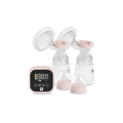 Lorelli Doppelmilchpumpe Eva elektrisch Fassungsvermögen 180ml USB-Kabel Timer rosa