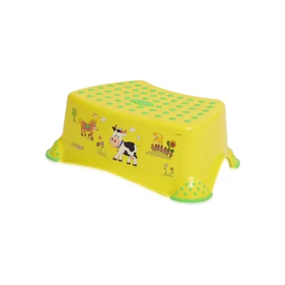 Lorelli einstufiger Kinder Badhocker Farm, Gummi-Noppen, Tritthocker rutschfest