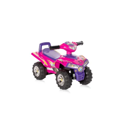 Lorelli Kinder Rutschauto ATV Signalton Rückenlehne Quad Design Staufach pink