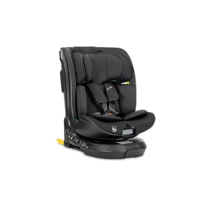 Lorelli Kindersitz Solaris i-Size 40 - 150 cm Stützbein 360 Grad Drehung Kissen schwarz