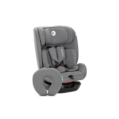 Lorelli Kindersitz Voyager i-Size (40-150 cm) Nackenkissen, Kopfstütze, Gurt hellgrau