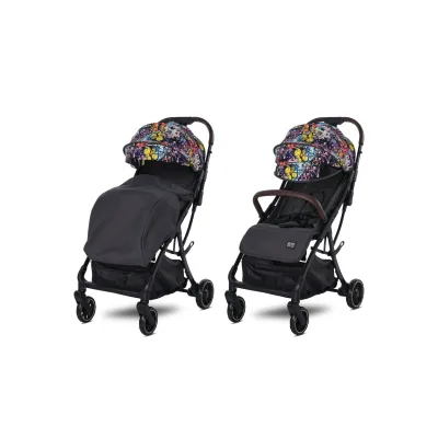 Lorelli Kinderwagen Buggy Minori faltbar PU-Räder Getränkehalter Fußabdeckung bunt