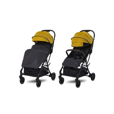 Lorelli Kinderwagen Buggy Minori faltbar PU-Räder Getränkehalter Fußabdeckung gelb