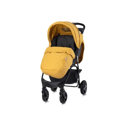 Lorelli Kinderwagen Buggy Olivia, Zubehörbox, Fußabdeckung, verstellbar, Korb gelb
