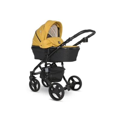 Lorelli Kinderwagen Rimini Premium Sportsitz Tragewanne Moskitonetz verstellbar gelb