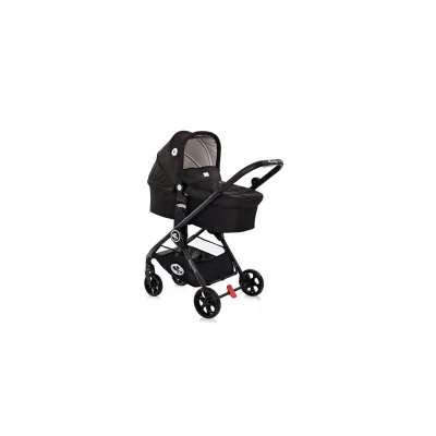 Lorelli Kombikinderwagen 2 in 1 Patrizia, Babywanne, Sportsitz, Sitz umkehrbar schwarz