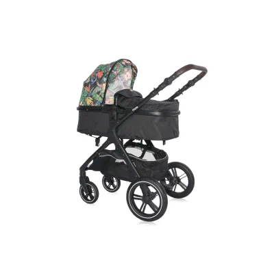 Lorelli Kombikinderwagen 2 in 1 Viola bis 22 kg, Sportsitz umbaubar Wickeltasche bunt