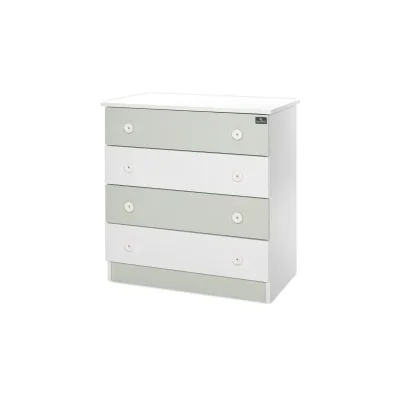 Lorelli Kommode Dresser 81 x 50 x 86 cm, 4 große Schubladen, schnelle Montage grün