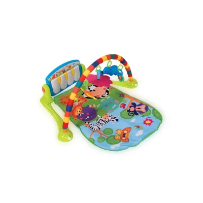 Lorelli Krabbeldecke Spielcenter Piano, Musik 4 Spielfiguren 1 Spiegel ab Geburt blau
