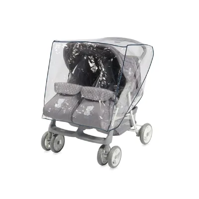 Lorelli Regenschutz Duo, Geschwisterkinderwagen, für alle Zweisitzer Kinderwagen transparent
