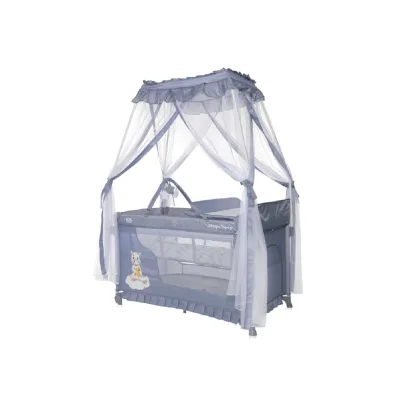 Lorelli Reisebett Magic Sleep 2 Ebenen Baldachin Mobile Wickelauflage faltbar grau