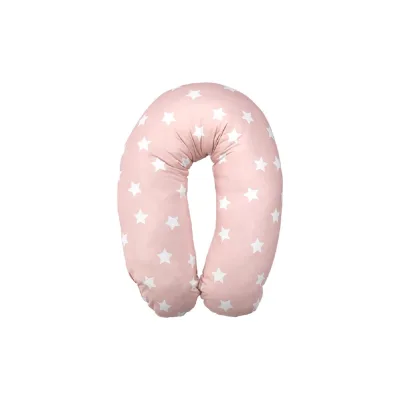 Lorelli Stillkissen Schwangerschaftskissen Sterne 190 cm 100% Baumwolle pink