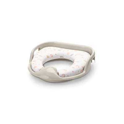 Lorelli Toilettensitz weich, Handgriffe, gepolstertes Sitzkissen, Spritzschutz beige