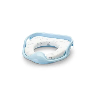 Lorelli Toilettensitz weich, Handgriffe, gepolstertes Sitzkissen, Spritzschutz hellblau