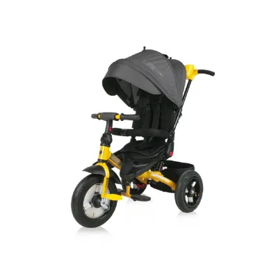 Lorelli Tricycle Jaguar 4 in 1 Gummireifen, Sitz drehbar, Stange, verstellbarschwarz