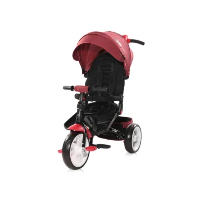 Lorelli Tricycle Jaguar 4 in 1 Schiebestange Sitz drehbar, verstellbar, Faltdach rot/schwarz