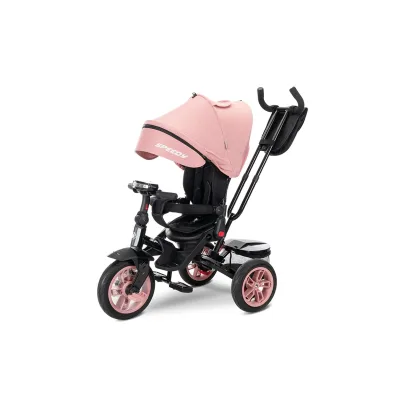 Lorelli Tricycle Speedy, Luftreifen, drehbarer Sitz, Musik, Licht, Schubstange pink