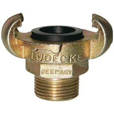 Lüdecke Klauen-Gewindekupplung DIN 3489, Temperguss, AG 3/4, SW32