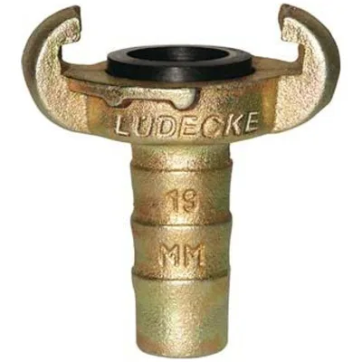 Lüdecke Klauen-Schlauchkupplung DIN 3489, Temperguss, Tülle 19mm, 3/4