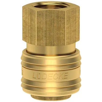Lüdecke SchnellverschlusskupplungNW 7,2mm, Messing, Serie ES, IG G1/2