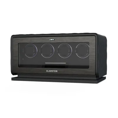 LuminousTime Uhrenbeweger   4 Uhren   viele Einstellungen   LED   10dB Schwarz