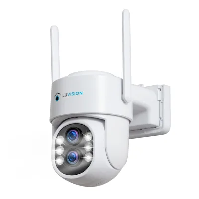 LUVISION 3MP+3MP Dual Linse PTZ WLAN Überwachungskamera KI Personenerkennung