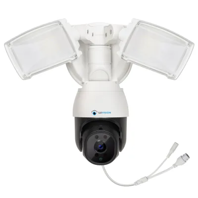 LUVISION LED Flutlicht PTZ WLAN Überwachungskamera mit Bewegungsverfolgung Lampe AI Auto Tracking