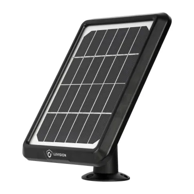 LUVISION Solarpanel Solarkollektor für Akku Überwachungskamera schwarz