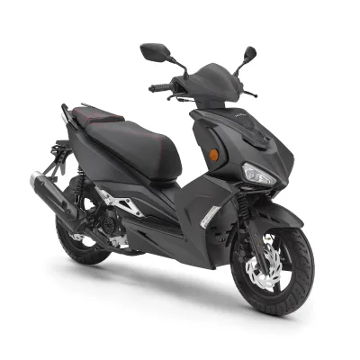LuXXon F18 Motoroller - City Roller mit 50 ccm - 2,9 PS für max 45 km/h, schwarz-matt