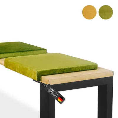 Lycce Klemmkissen / Sitzkissen mit 1 Leiste, Samtbezug FRESH senf oliv