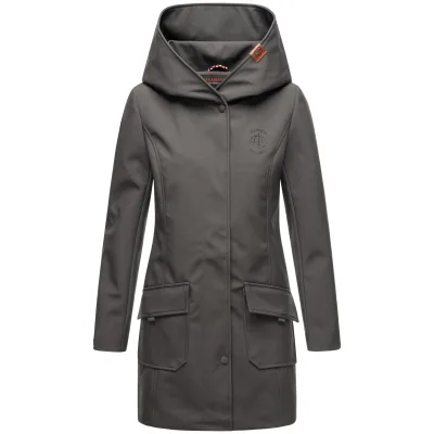 MARIKOO Damen Outdoor Winter Softshelljacke Regenjacke mit großer Kapuze Mayleen