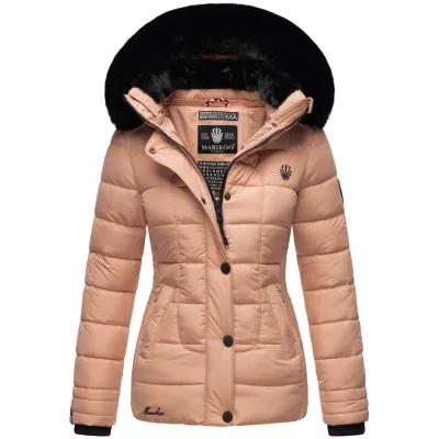 MARIKOO Damen Outdoor Winter Steppjacke mit abnehmbarer Kapuze Qesraa