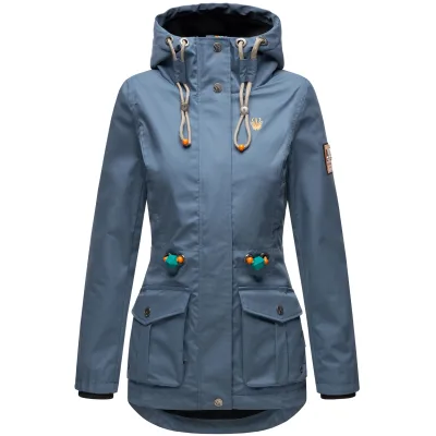 MARIKOO Damen Outdoorjacke aus Wasserabweisendem Obermaterial Babetaa