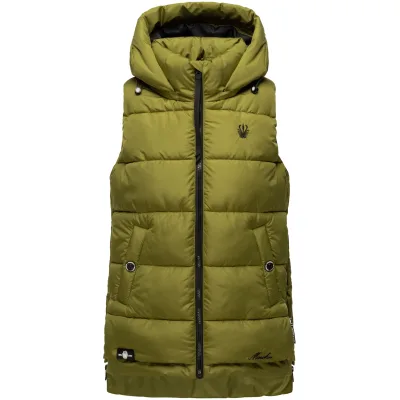 MARIKOO Damen Steppweste Bodywarmer mit Kapuze Zarinaa