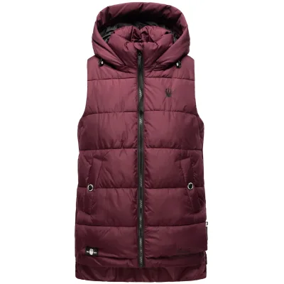 MARIKOO Damen Steppweste Bodywarmer mit Kapuze Zarinaa