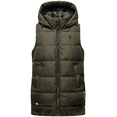 MARIKOO Damen Steppweste Bodywarmer mit Kapuze Zarinaa