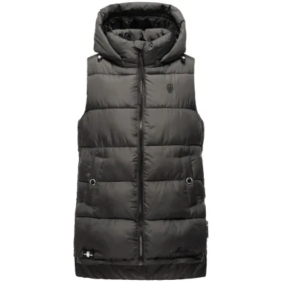 MARIKOO Damen Steppweste Bodywarmer mit Kapuze Zarinaa