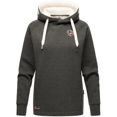MARIKOO Damen Warmer Kapuzenpullover Pullover im Oversize Look AIRII