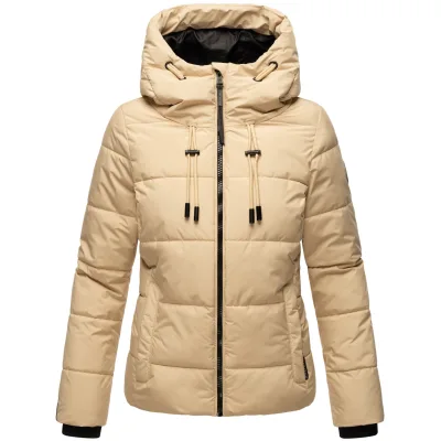 MARIKOO Damen Winter Jacke Übergangsjacke gesteppt Steppjacke warm mit Kapuze Shimoaa