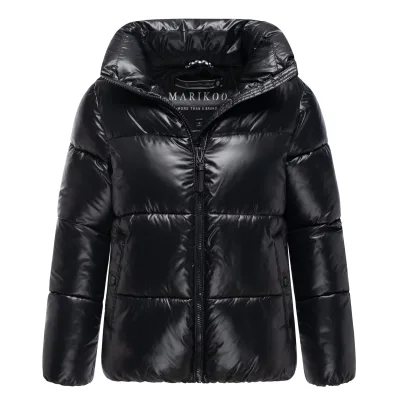 MARIKOO Damen Winter Steppjacke gesteppt Anorak Puffer Jacket Winterjacke hochschließender Kragen & Reißverschluss Hazalee