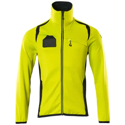 Mascot Fleecepullover mit Reißverschluss 19403 Gr. 2XL hi-vis gelb/schwarzblau