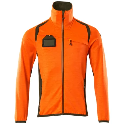 Mascot Fleecepullover mit Reißverschluss 19403 Gr. 2XL hi-vis orange/moosgrün