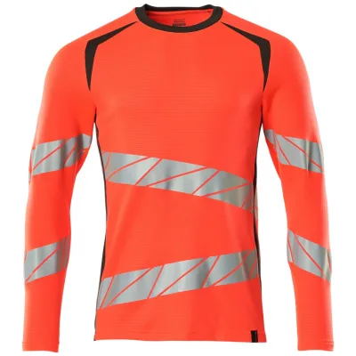 Mascot T-Shirt, langarm 19081-771-22218 Gr. 4XL hi-vis rot/dunkelanthrazit
