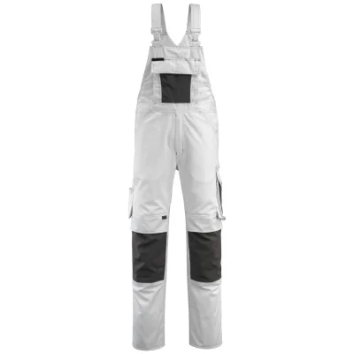 Mascot UNIQUE Latzhose  Augsburg Gr. 120 weiss/dunkelanthrazit