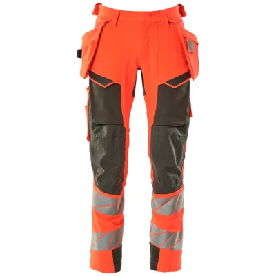 Mascot Warn-Stretchhose mit Hängetaschen 19031-711 Gr. 29 hi-vis rot/dunkelanthrazit